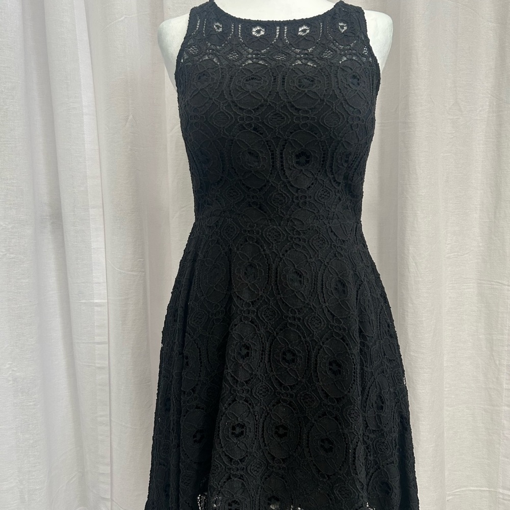 BB Dakota Black Lace Midi Dress